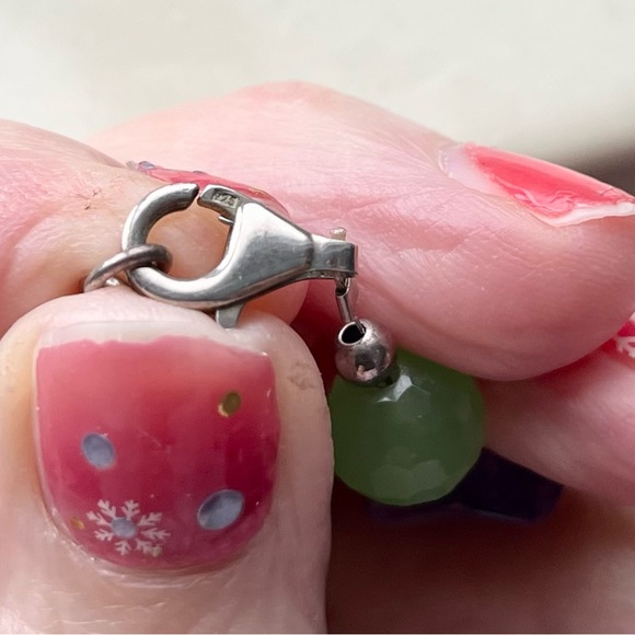 Gemstone 925 necklace 15” to 18” plus 2” pink stone jewelry - Picture 11 of 12